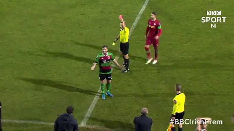 Glentoran Player Gets Bizarre Red After Falling Foul Of New Law