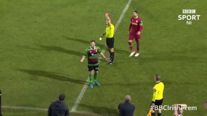 Glentoran Player Gets Bizarre Red After Falling Foul Of New Law