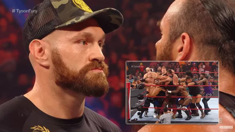 Watch: Tyson Fury And Braun Strowman Went At It On WWE Raw