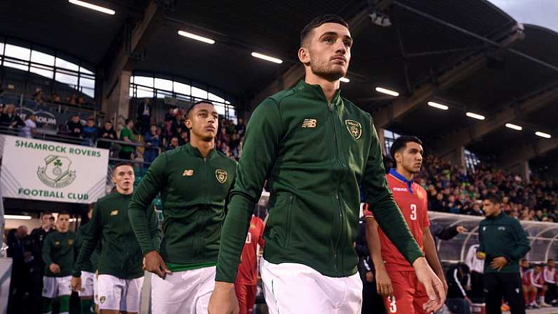 6 September 2019; Troy Parrott of Republic of Ireland prior to the UEFA European U21 Championship Qualifier Group 1 match between Republic of Ireland and Armenia at Tallaght Stadium in Tallaght, Dublin. Photo by Stephen McCarthy/Sportsfile