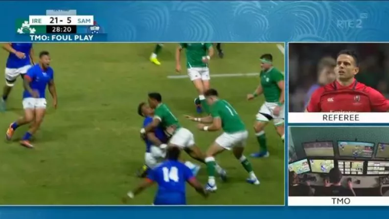 Watch: Bundee Aki Red Carded For A Head-High Tackle
