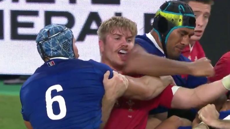 France's Vahaamahina Sees Red For Idiotic Elbow On Wales Backrow