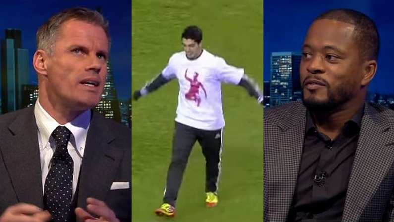 Jamie Carragher Apologises To Patrice Evra Over "Massive Mistake" Of Suarez T-Shirts