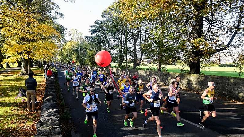 27 October 2019; Competitors at Bushy Park during the 2019 KBC Dublin Marathon. 22,500 runners took to the Fitzwilliam Square start line today to participate in the 40th running of the KBC Dublin Marathon, making it the fifth largest marathon in Europe. Photo by Stephen McCarthy/Sportsfile