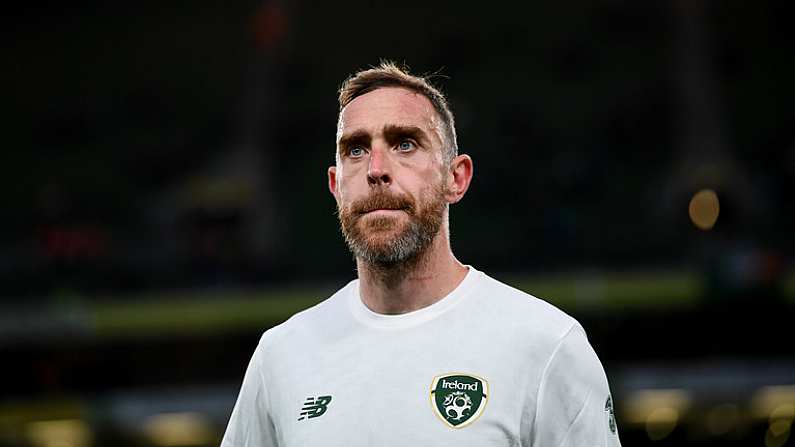 10 September 2019; Richard Keogh of Republic of Ireland prior to the 3 International Friendly match between Republic of Ireland and Bulgaria at Aviva Stadium, Lansdowne Road in Dublin. Photo by Stephen McCarthy/Sportsfile