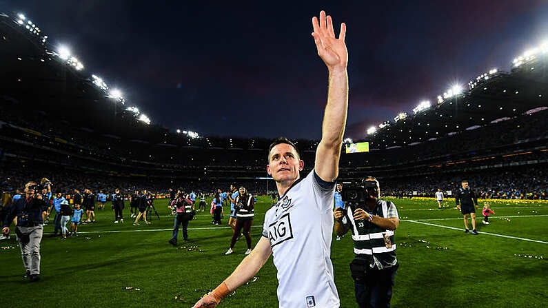 14 September 2019; Stephen Cluxton of Dublin celebrates following during the GAA Football All-Ireland Senior Championship Final Replay match between Dublin and Kerry at Croke Park in Dublin. Photo by David Fitzgerald/Sportsfile