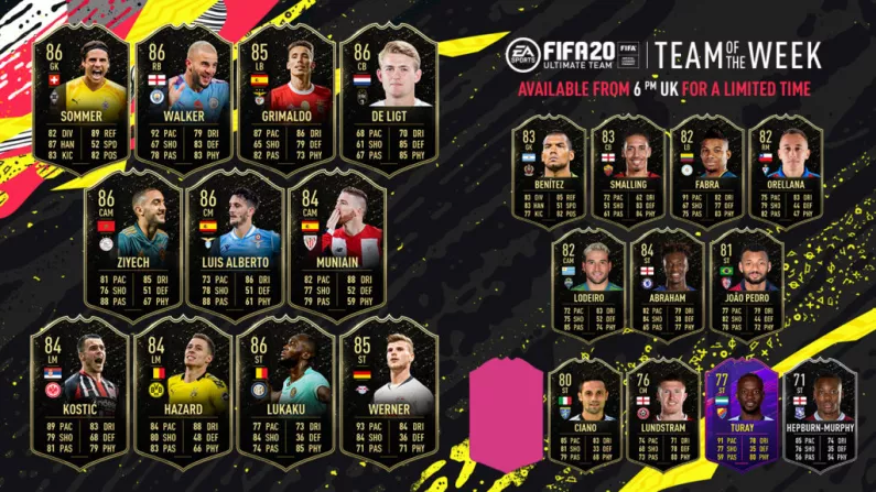 FIFA 20 Team Of The Week 8 Sees The First League Of Ireland Player