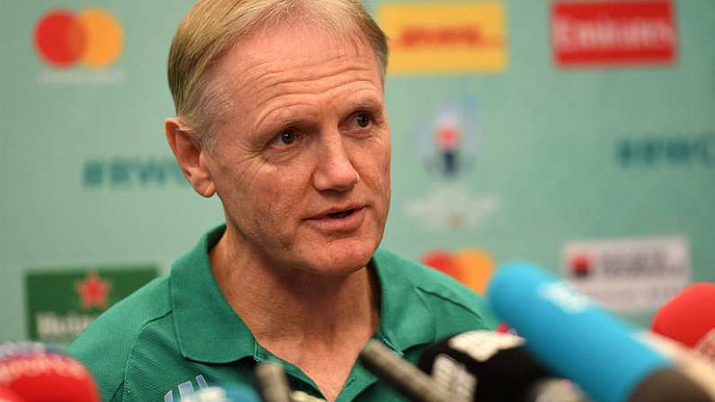 17 October 2019; Head coach Joe Schmidt during an Ireland rugby press conference at the Hilton Tokyo Bay in Urayasu, Aichi, Japan. Photo by Ramsey Cardy/Sportsfile