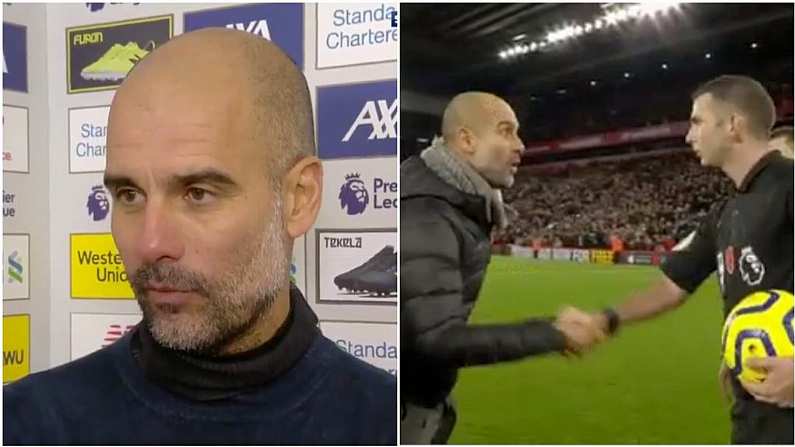 'Ask Mike Riley' - Guardiola Gives Tetchy Post-Match Interview At Anfield