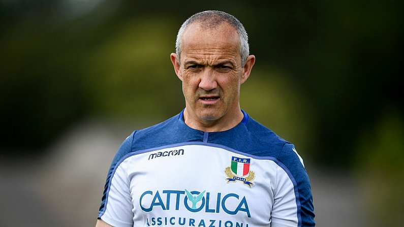 5 August 2019; Head coach Conor O'Shea during an Italy Rugby training session at the University of Limerick in Limerick. Photo by David Fitzgerald/Sportsfile