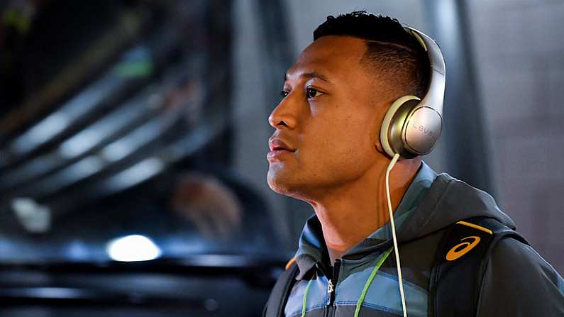 26 November 2016; Israel Folau of Australia ahead of the Autumn International match between Ireland and Australia at the Aviva Stadium in Dublin. Photo by Brendan Moran/Sportsfile