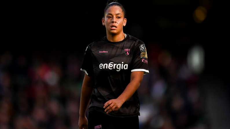 3 November 2019; Rianna Jarrett of Wexford Youths during the S?? Hotels FAI Women's Cup Final between Wexford Youths and Peamount United at the Aviva Stadium in Dublin. Photo by Stephen McCarthy/Sportsfile