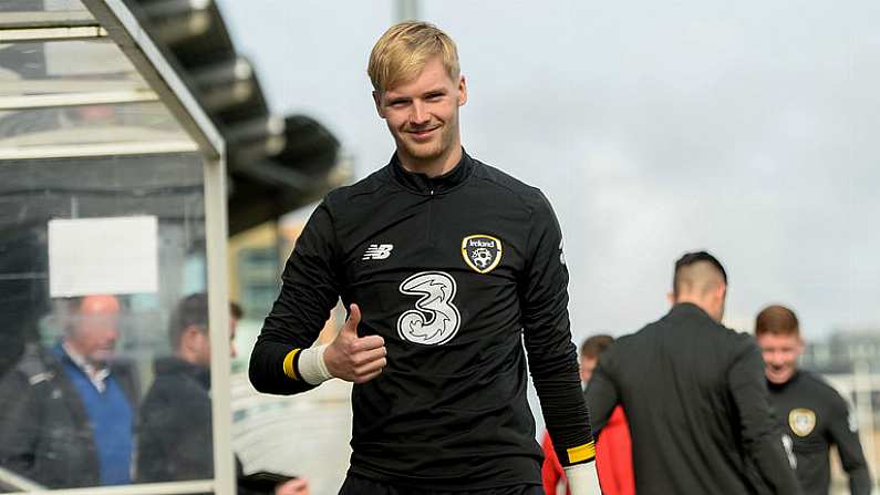 9 October 2019; Caoimhin Kelleher during a Republic of Ireland U21's Training Session at Tallaght Stadium in Dublin. Photo by Harry Murphy/Sportsfile