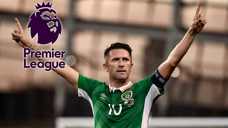 31 August 2016; Robbie Keane of Republic of Ireland celebrates after scoring his side's second goal during the Three International Friendly game between the Republic of Ireland and Oman at the Aviva Stadium in Lansdowne Road, Dublin. Photo by David Maher/Sportsfile