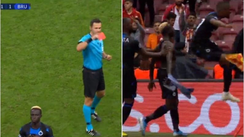 Watch: Bonkers Finish To Champions League Tie As Two Brugge Players Sent Off