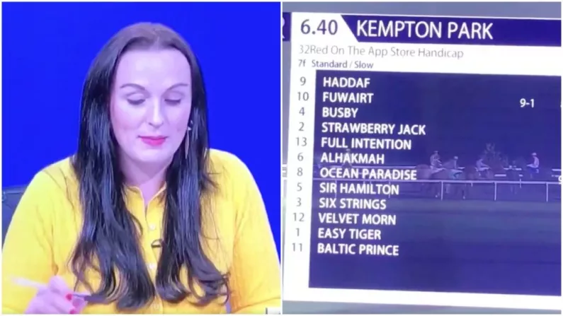 Watch: Racing Presenter Caught Out By Rude Fake Name Live On Air