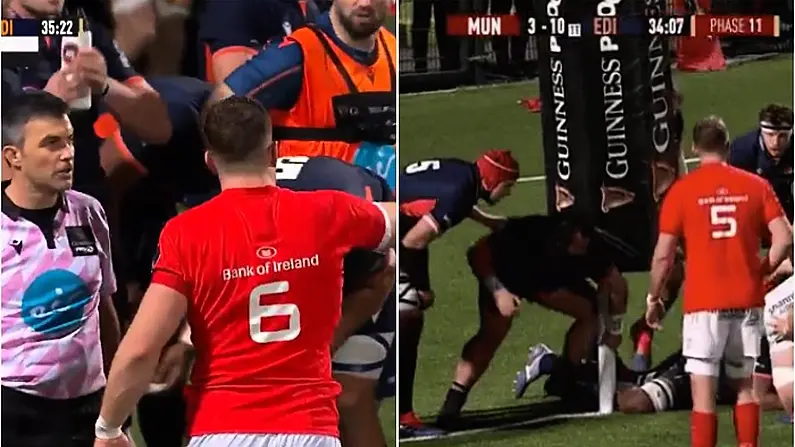 Edinburgh Attempt Bizarre Goalpost Interference To Try Halt Munster Try