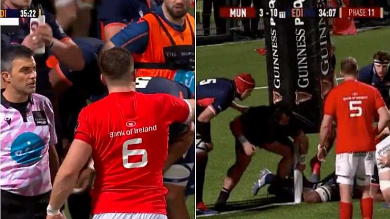 Edinburgh Attempt Bizarre Goalpost Interference To Try Halt Munster Try