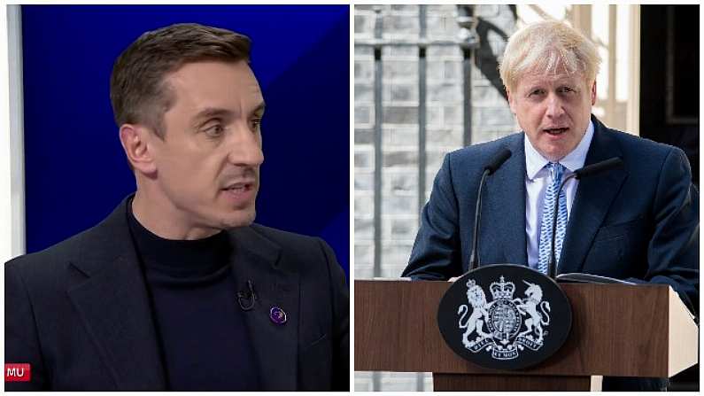 Neville Says Boris Johnson Is 'Fuelling' Racist Scene Viewed During Manchester Derby