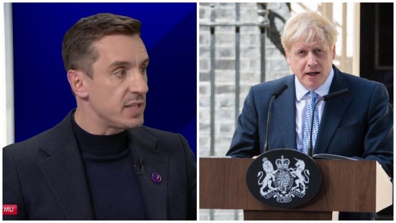 Neville Says Boris Johnson Is 'Fuelling' Racist Scene Viewed During Manchester Derby