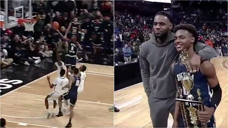 15-Year Old LeBron James Jr. Earns Dramatic Win Against Father's Former School