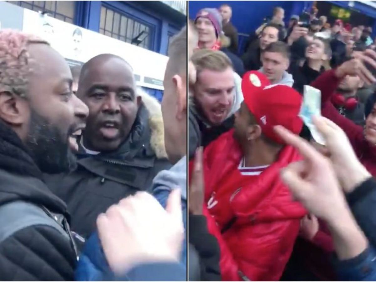 Watch Arsenal Fan TV Berated By Supporters Outside Goodison Park Balls.ie