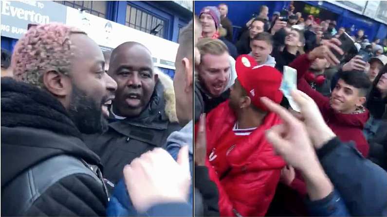 Watch: 'Arsenal Fan TV' Berated By Club's Supporters Outside Goodison Park