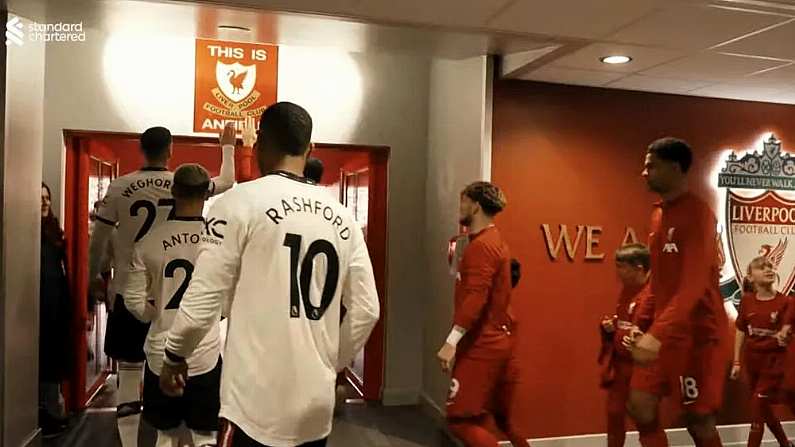 Weghorst Under Fire For Tapping 'This Is Anfield' Sign Moments Before Liverpool Thrashing