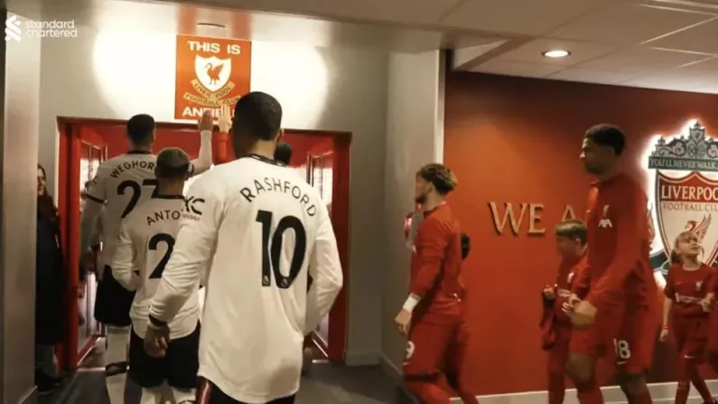 Weghorst Under Fire For Tapping 'This Is Anfield' Sign Moments Before Liverpool Thrashing