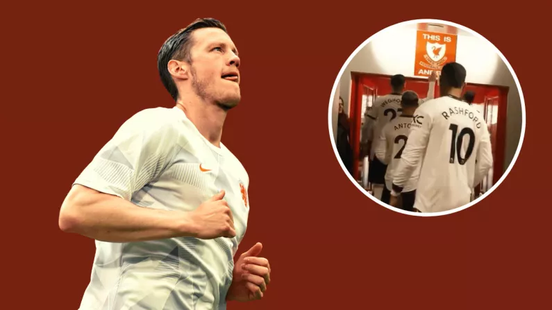 Wout Weghorst Gives Bizarre Excuse For Touching 'This Is Anfield' Sign