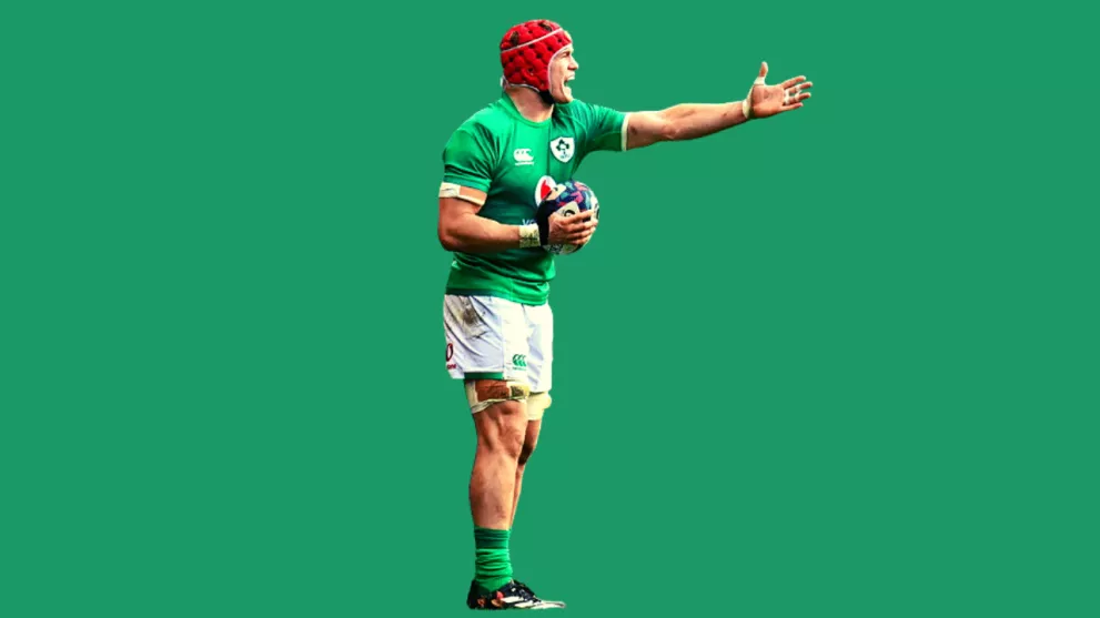 Ireland's Josh Van De Flier throwing in the Six Nations 