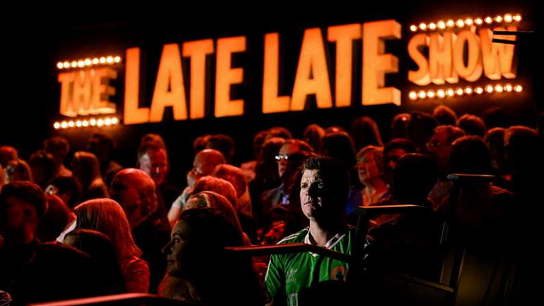 20 May 2022; Audience members during the FAI Centenary Late Late Show Special at RTE Studios in Dublin. Photo by Stephen McCarthy/Sportsfile