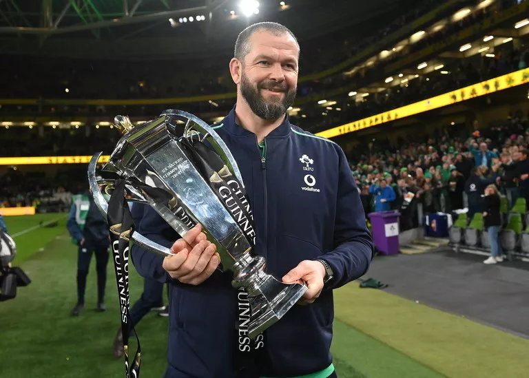 Andy Farrell Six Nations trophy