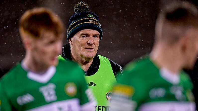 11 January 2023; Offaly manager Liam Kearns before the O'Byrne Cup Group C Round 3 match between Dublin and Offaly at Parnell Park in Dublin. Photo by Piaras O Midheach/Sportsfile