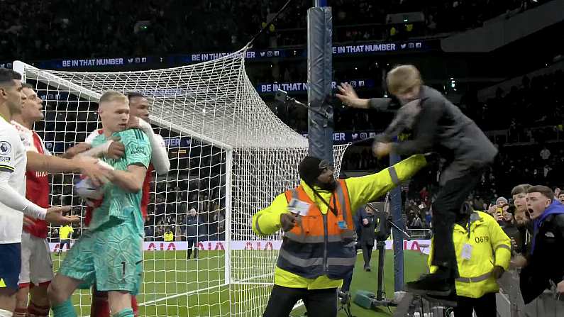 Watch: Ugly Scenes As Aaron Ramsdale Attacked By Spurs Fan After North London Derby