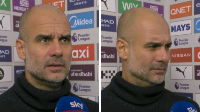 Watch: A Furious Pep Guardiola Storms Out Of Interview After Win Over Spurs