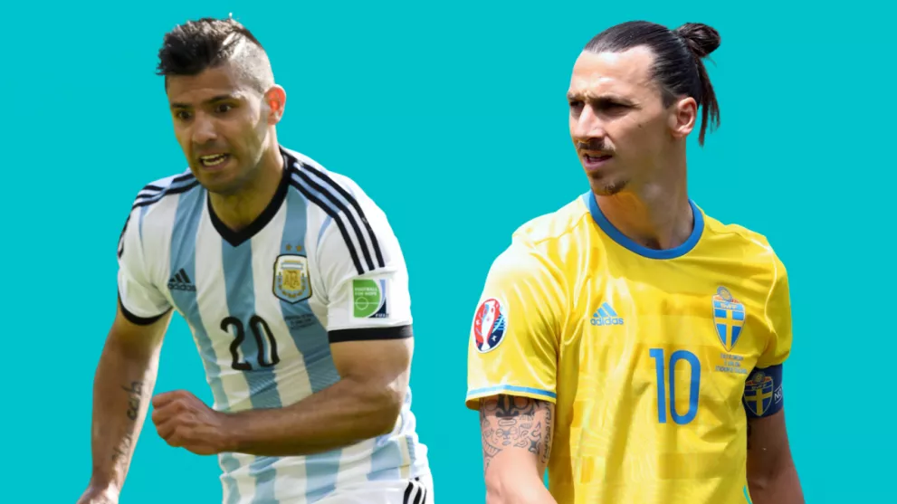 Sergio Aguero Argentina Zlatan Ibrahimovic Sweden