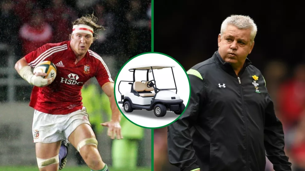 warren gatland andy powell golf buggy