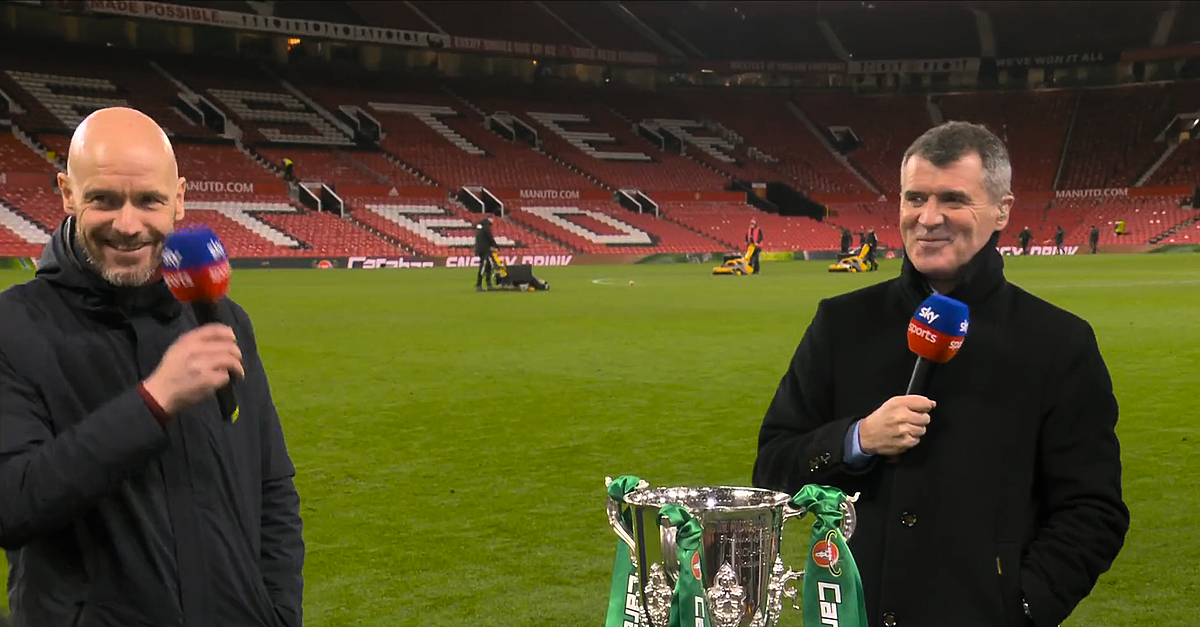 Roy Keane Makes Hilarious Cup Final Request To Erik Ten Hag | Balls.ie