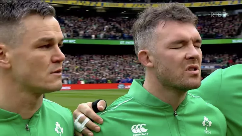 Watch: Tears For Johnny Sexton During Anthems Ahead Of Mega France Clash