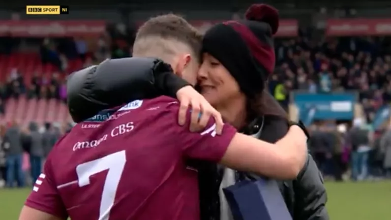 Lovely Moment As MacRory Cup Final MOTM Embraces Mother During Interview