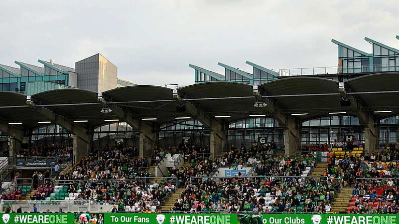 1 September 2022; WeAreOne branding during the FIFA Women's World Cup 2023 qualifier match between Republic of Ireland and Finland at Tallaght Stadium in Dublin. Photo by Eoin Noonan/Sportsfile