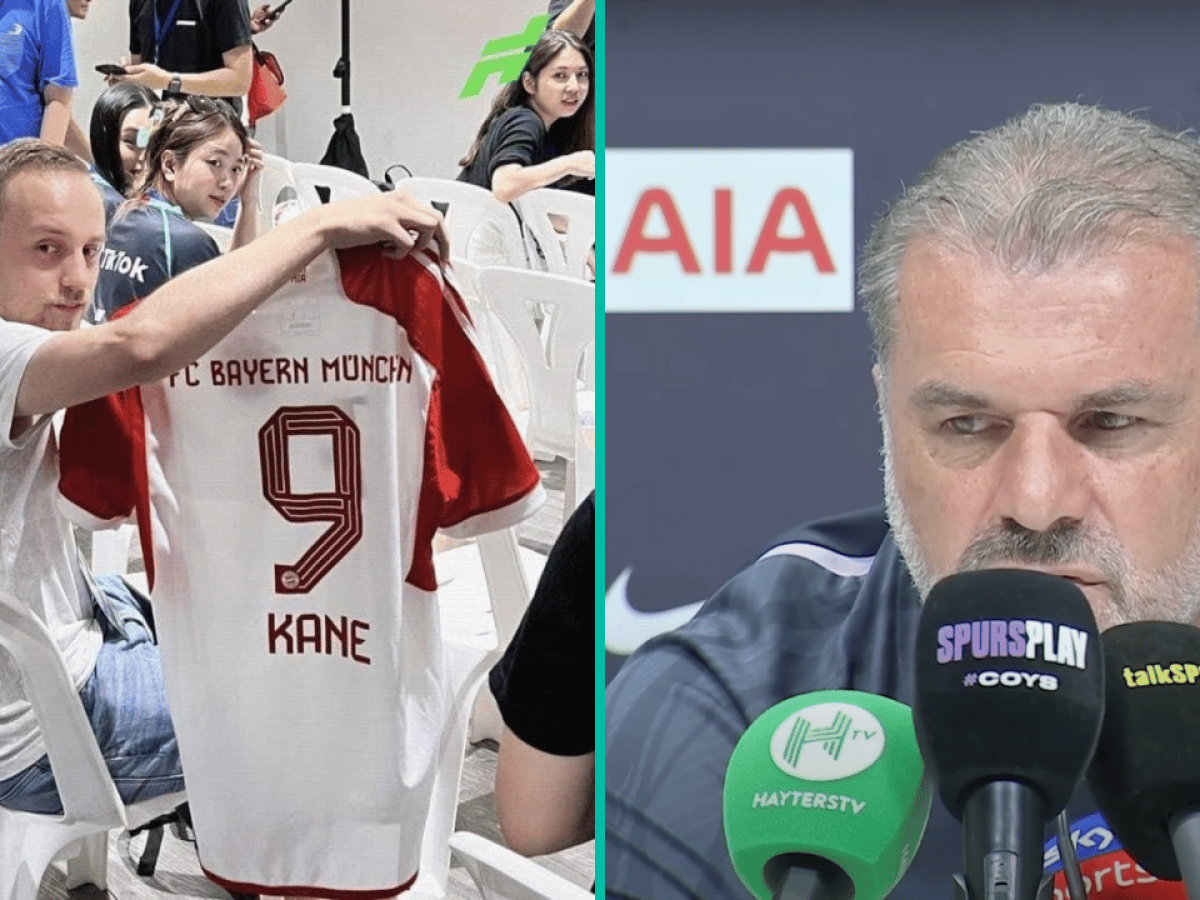 Postecoglou hits back at German reporter's Harry Kane shirt prank