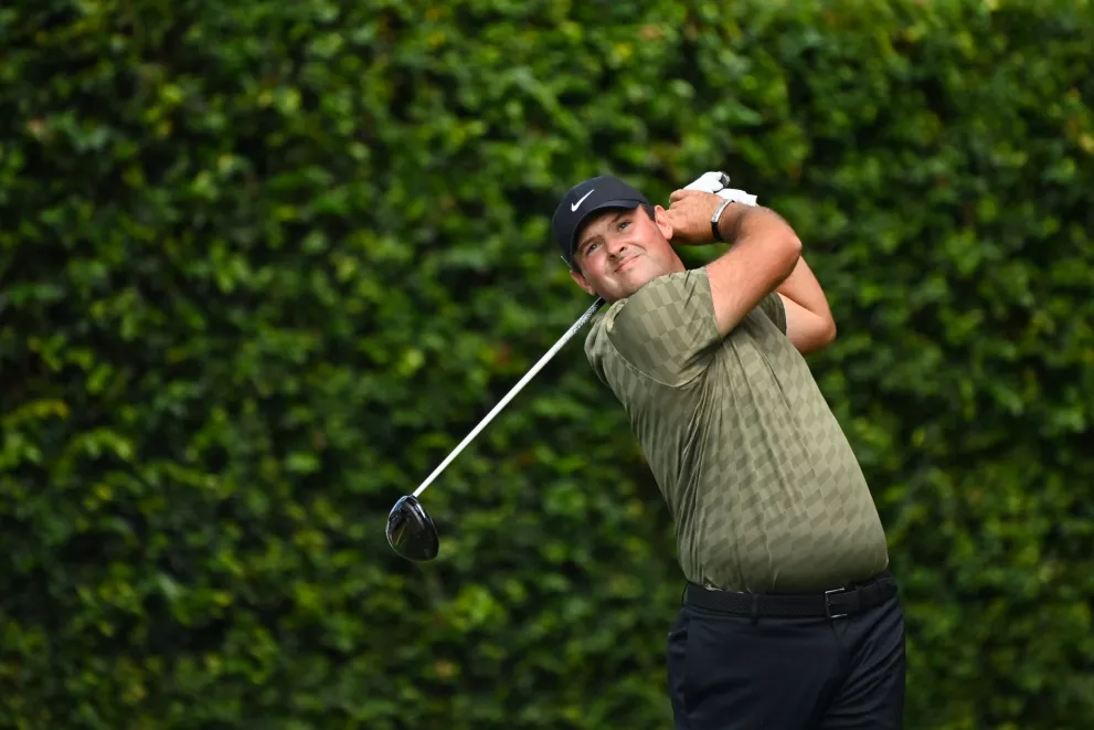 Patrick Reed swinging at the 2022 Masters in Augusta National