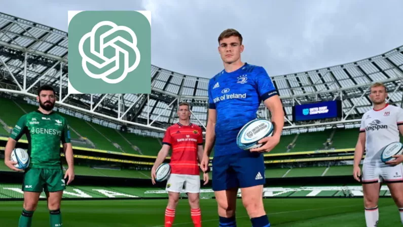 Leinster player Garry Ringrose with Munster Connacht Ulster players
