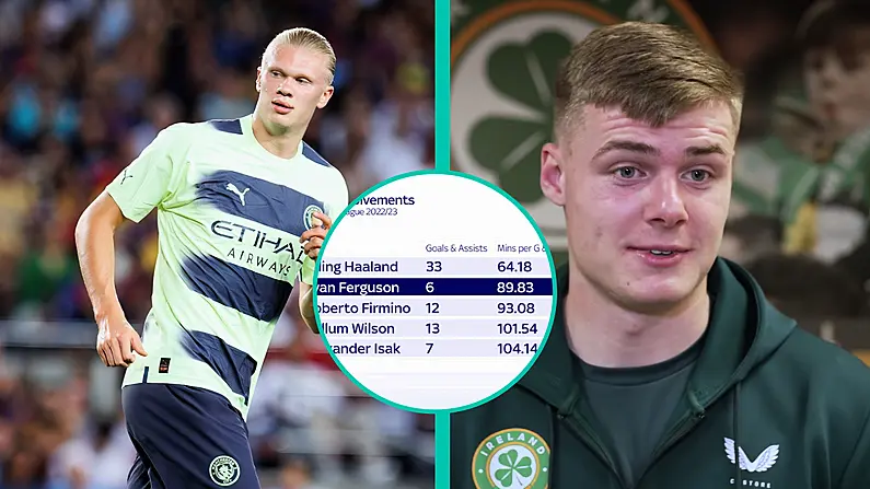 Evan Ferguson Had A Brilliant Reaction To Erling Haaland Stat Comparison