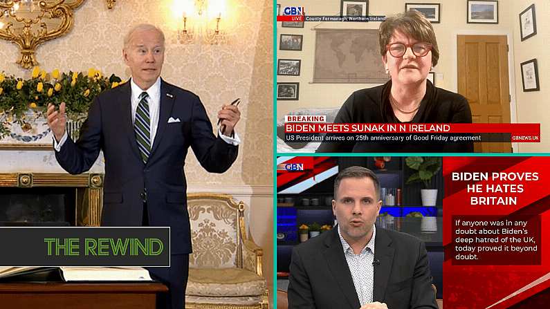 Watch: GB News & Arlene Foster Were Absolutely Raging Over Joe Biden's Irish Visit