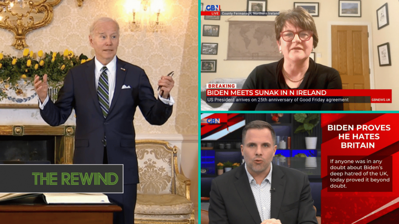 Watch: GB News & Arlene Foster Were Absolutely Raging Over Joe Biden's Irish Visit
