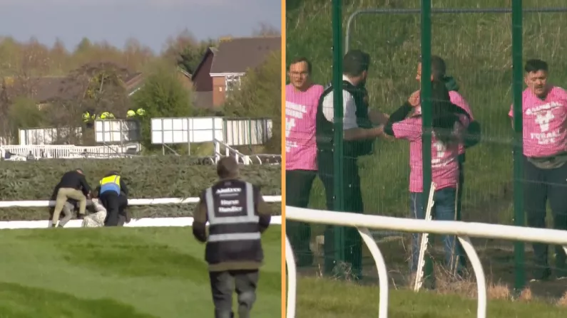 Watch: Animal Rights Protestors Force Grand National To Be Delayed