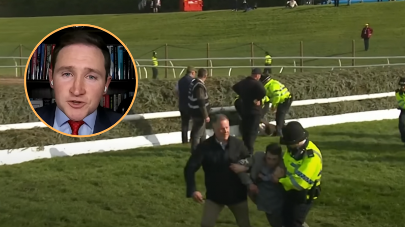 Listen: Grand National Protestor Has No Answer To Obvious Question From Irish Racing Pundit